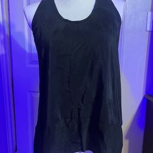 Black silk Women's Top